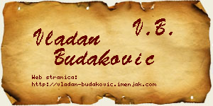 Vladan Budaković vizit kartica